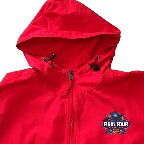 Champion Men Small Red 1/2 Zip Packable Anorak Hood 2021 NCAA Women Final Four - Picture 2 of 9